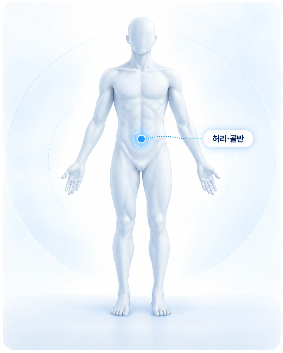허리디스크 대표 부위 인체도